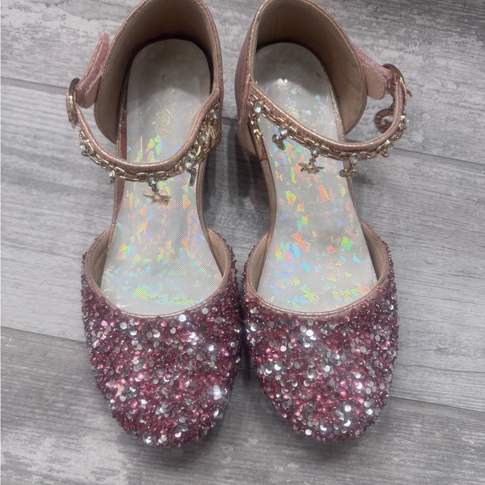 Sparkling Pink Kids Dress Shoes